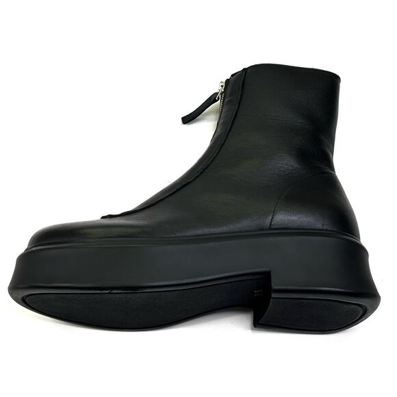 Steve Madden Jones Boots Womens 9.5M Black Leather Front Zip Platform New $130 - Picture 7 of 14